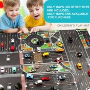 Resim 1 adet Şehir Trafik Öğretim Haritası Oyun Matı - Trafik Desenleri ile Eğitici Yol Haritası, Gençlerin Oyunu için Etkileşimli Şehir Manzarası, Dayanıklı Polyester Elyaf, Cadılar Bayramı ve Noel için İdeal Hediye, Gençlerin Oyun Matı | Renkli Oyun Matı | Dayanıklı Oyun Matı 