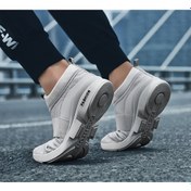 Resim Flyknit Unisex Slip-on Spor Ayakkabı - Erkek Ve Kadın İçin Hafif Günlük Sneaker 38-48 Numara X666 Siyah 