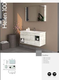 Resim Evros Helen 100 Cm Banyo Dolabı Beyaz 