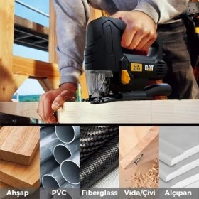 Resim Aesco DX5310 550WATT Profesyonel Devir Ayarlı Dekupaj Testere + DA06901 10 Parça Testere Ucu 