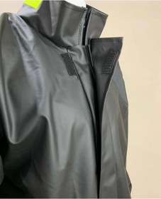 Resim Duman Moto Dikişsiz Fermuarlı Pvc Alt Üst Takım Motorcu Yağmurluğu 