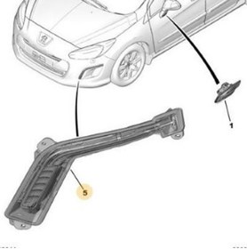 Resim PSA 6208X4 | Peugeot 308 2014-2017 Sol Gündüz Farı Orijinal 