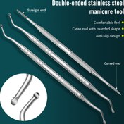 Resim 3 Parça Paslanmaz Çelik Tırnak Matkap Seti - Profesyonel Pedikür Kiti ile Tırnak Oluk Temizleyici, Tırnak Dosyası ve Ayak Tırnağı Kaldırıcı - Sürtünme Önleyici, Rahat Tutuş, Kokusuz 