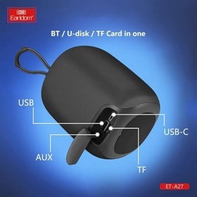 Resim Earldom RGB Led Işıklı Süper Baslı Bluetooth Kablosuz Hoparlör 