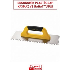 Resim Dekor 831 Seramik Malası Plastik Saplı 40 Cm 12x12 Dişli Paslanmaz Çelik Yerli Üretim 