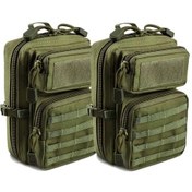 Resim Willowhaven Black2 2'li Molle Çanta Edc Alet Cebi Telefon Kesesı Mini Bel Çantası Tıbbi Edc Paketı Siyah 