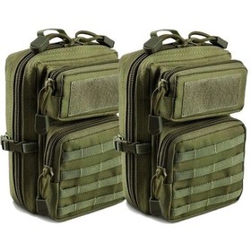 Resim Willowhaven Black2 2'li Molle Çanta Edc Alet Cebi Telefon Kesesı Mini Bel Çantası Tıbbi Edc Paketı Siyah 