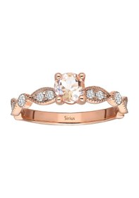 Resim Sirius Pırlanta Ve Morganite Taşlı Vintage Yüzük 0841R0031 