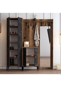 Resim Variant Variant Berlin Abc Portmanto Ceviz/Siyah Mermer 