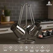 Resim Amboss Stone 3 Parça Paslanmaz Çelik Cezve Seti 