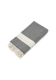 Resim Gri Pamuk Bambu Peştemal 
