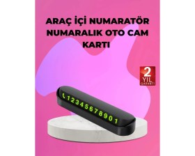 Resim Hsc Bilişim Fosforlu Araç Içi Park Kartı Numaratörü 