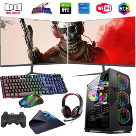 Resim ROGAME İ7 13700f 32gb Ddr4 1tb M2 6gb Rtx3050 Çift 24" Monitörlü Oyun Bilgisayarı (GAMİNG SET) 