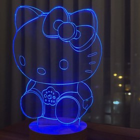Resim Hello Kitty Figürlü Dekoratif Hediye Led Masa Lambası | BYLAMP 