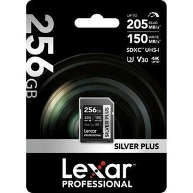 Resim Lexar Professional 256GB 205 MB/s Silver Plus SD Hafıza Kartı 