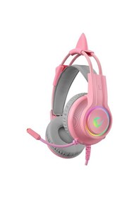 Resim Rampage RM-K91 X-Catty USB 7.1 Version Mikrofonlu RGB Kulak Üstü Oyuncu Kulaklığı 