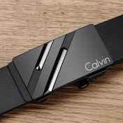 Resim Calvin Erkekler için Otomatik Tokalı Kemer - Siyah Altın Detaylı, Dayanıklı PU Deri, Ayarlanabilir Büyüklük, İş ve Günlük Kullanım İçin, Şık Aksesuar, Ofis Giysisine Uygun, Sağlam Yapı, Zarif Tasarım 
