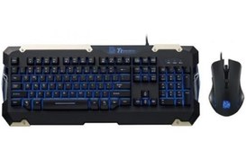 Resim Thermaltake Tt Esports Commander Combo Mavi Led Türkçe Oyuncu Klavye+ Mouse Seti 