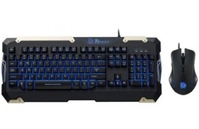 Resim Thermaltake Tt Esports Commander Combo Mavi Led Türkçe Oyuncu Klavye+ Mouse Seti 