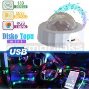 Resim Led Disko Tavan Lambası Usb'Li Sese Duyarlı Rgb Led Işık (505365440) Diğer