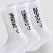 Resim Gymwolves Atlatik Spor Çorap Beyaz | 3 Lü Paket | Unisex Çorap | Sock 