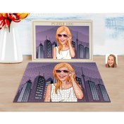 Resim Bk Gift Kişiye Özel Kadın Karikatürlü 1000 Parça Profesyonel Puzzle-18 