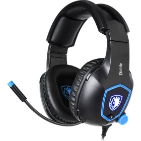 Resim SADES SA-905 Dazzle Mikrofonlu Kablolu Sanal 7.1 PC Gaming Oyuncu Kulaklığı - Siyah/Mavi 