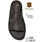 Resim Sermoda Hakiki Gerçek Deri Erkek Terlik Hafif Terlik Deri A. Şır Siyah A. Şır Siyah 