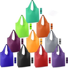 Resim 1 yeniden kullanılabilir Yüksek Kaliteli alışveriş çantası, katlanabilir polyester süpermarket alışveriş çantası, alışveriş ve seyahat için uygun, mutfak depolama ve saklama 