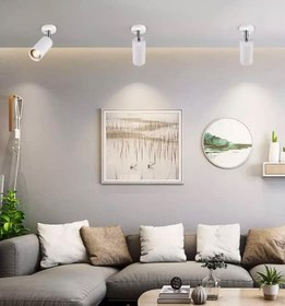 Resim Rsylight Metal Dekoratif Beyaz Mafsallı Spot Armatür Günışığı Ampullü 