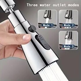 Resim Evimdeyokyok Metalik Musluk Başlığı 3 Fonksiyon 