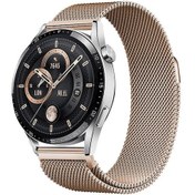 Resim Galaxy Watch Active 2 44mm Zore Band-12 20mm Metal Hasır Kordon-rose Gold 