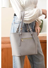 Resim Just Polo Şık Ve Lüks Tasarım El Ve Omuz Çantası Yeni Sezon Ebat :boy: 25 En : 35 Cm Gri 