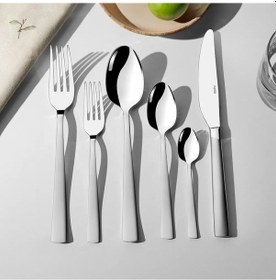 Resim Nehir Deniz Saten 12 Kişilik 72 Parça Kutulu Çatal Kaşık Bıçak Takımı 