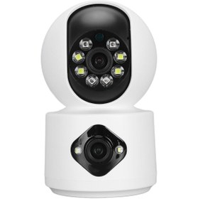 Resim Ozmik CMR-41 WiFi Kamera, İki Yönlü Sesli İnterkom Çift 2MP Lens Güvenlik Kamerası 