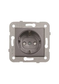 Resim Viko Artline Novella Füme Topraklı Priz ÇK Çerçevesiz - 92605442 