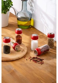 Resim Emsan Simple 6 Parça Baharatlık Kırmızı 