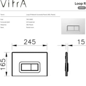 Resim Vitra Loop R 740-0680 Kumanda Paneli, Parlak Krom 