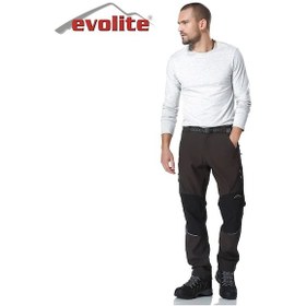 Resim Evolite Freebird Outdoor Erkek Pantolon 4-yön Esnek Stretch, Şardonlu Sıcak İç, Kayak &amp Amp Trekking Siyah 
