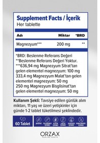Resim Extramag 200 Mg Magnezyum Içeren Takviye Edici Gıda 60 Tablet 