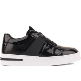 Resim Sail Lakers - Siyah Rugan Deri Bağcıklı Erkek Sneaker 