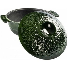 Resim Lava Anatolia Selçuklu Güveci Çap Ø 26 Cm. - Majolica Yeşil Ahşap Kaşık Hediyeli Yeşil 