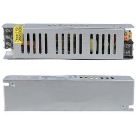 Resim Herz 12 Volt 5 Amper Slim Metal Kasa Adaptör 160x40x35mm 