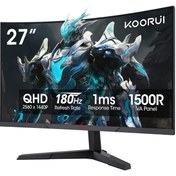 Resim Koorui 1ms 180Hz 27'' 2560x1440 QHD Curved Gaming Monitör 27E6QCA 