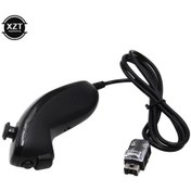 Resim Siyah-nintendo Wii Oyun Denetleyicisi 5 Renk Nunchuck El Kavisli Oyun Kolu Denetleyici Nunchuk Wii Gamepad Aksesuarları 