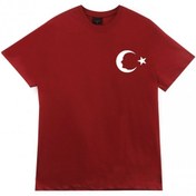 Resim Gazi Mustafa Kemal Atatürk Baskılı T-shirt KIRMIZI 2XL 