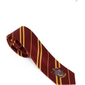 Resim Erkek Kırmızı Harry Potter Gryffindor Desenli Kravat Açık Gri 