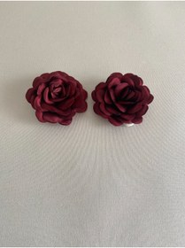 Resim ZEYMERADE Bordo Gelin El Gülü, Damat El Gülü, Nedime El Gülü, Nedime Bileklik, 2 Adet 