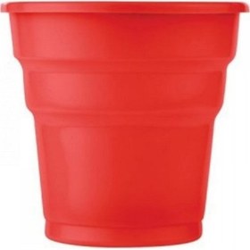 Resim ÜÇPINAR AMBALAJ Kırmızı Plastik Tabak - Bardak - Çatal Seti 25 Kişilik 