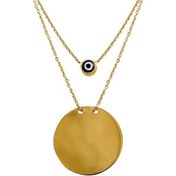 Resim Nazar Boncuklu Plaka Kolye 4.90 Gram 14 Ayar 